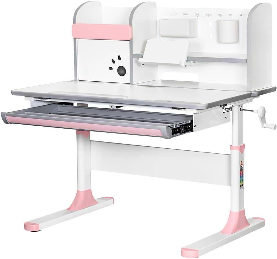 Парта школьная Mealux Edmonton Multicolor PN (BD-610 W/MC+PN с полкой)