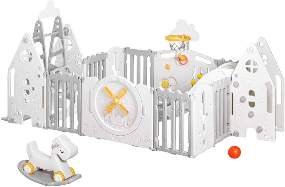 Манеж класичний Mealux Forto Grey (KD-C051 Grey / White)