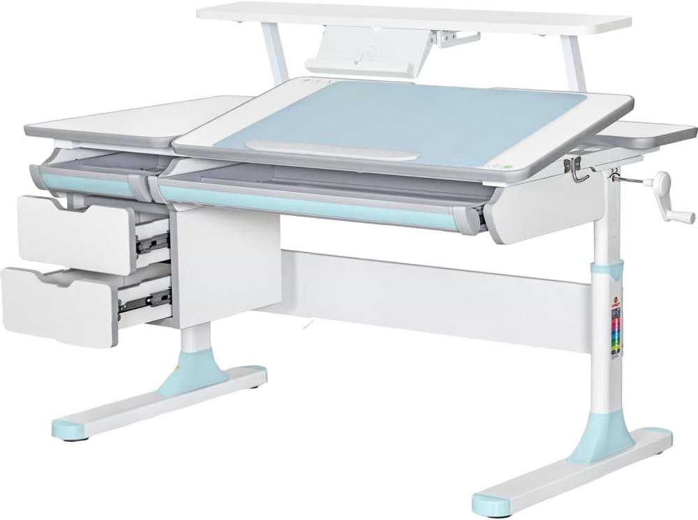 Парта школьная Mealux Hamilton Multicolor BL (BD-680 W/G MC +BL +S50 WG)