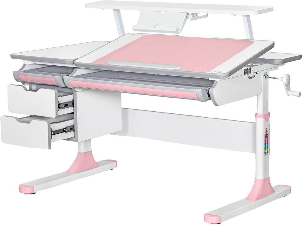 Парта школьная Mealux Hamilton Multicolor PN (BD-680 W/G MC+PN+S50 WG)