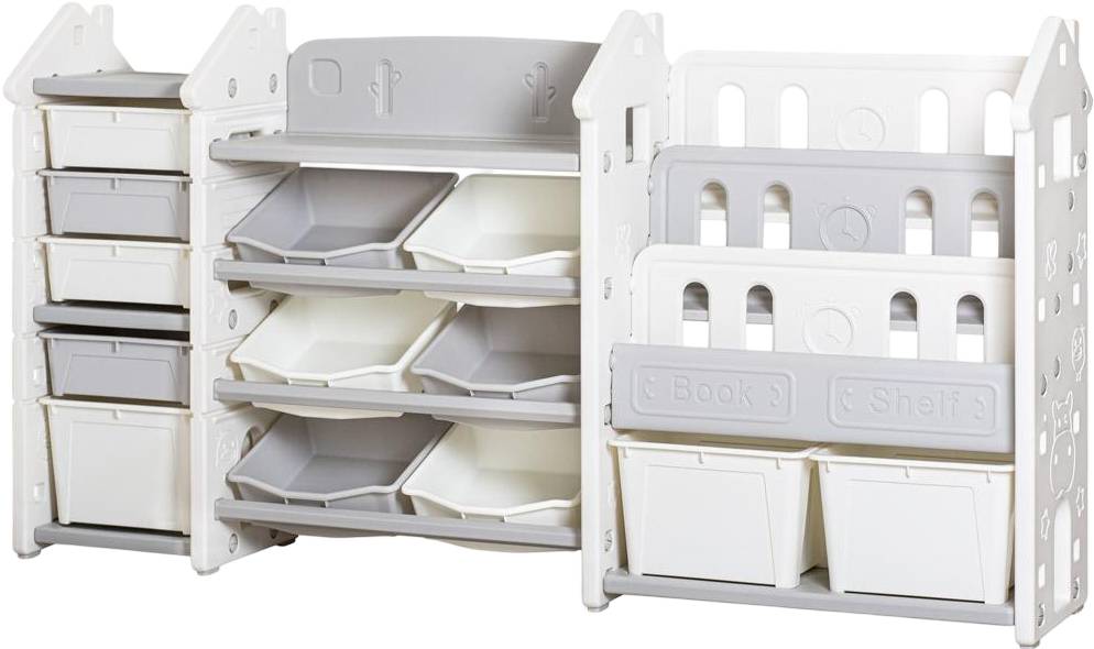 Стеллаж для игрушек и книг Mealux Line White (KD-E196  White)