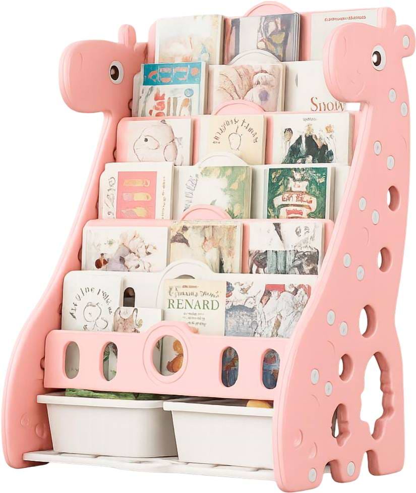 Стеллаж для игрушек и книг Mealux Raffo Pink (KD-E042 Pink)