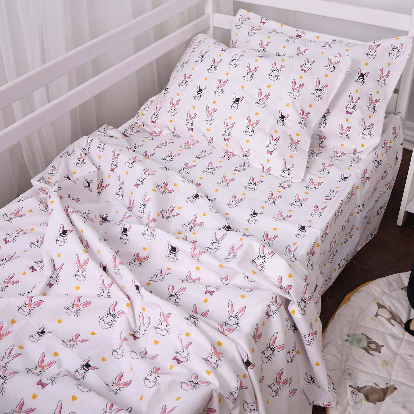 Комплект постільної білизни MirSon Бязь 17-0529 Bunnies white (2200003674002)