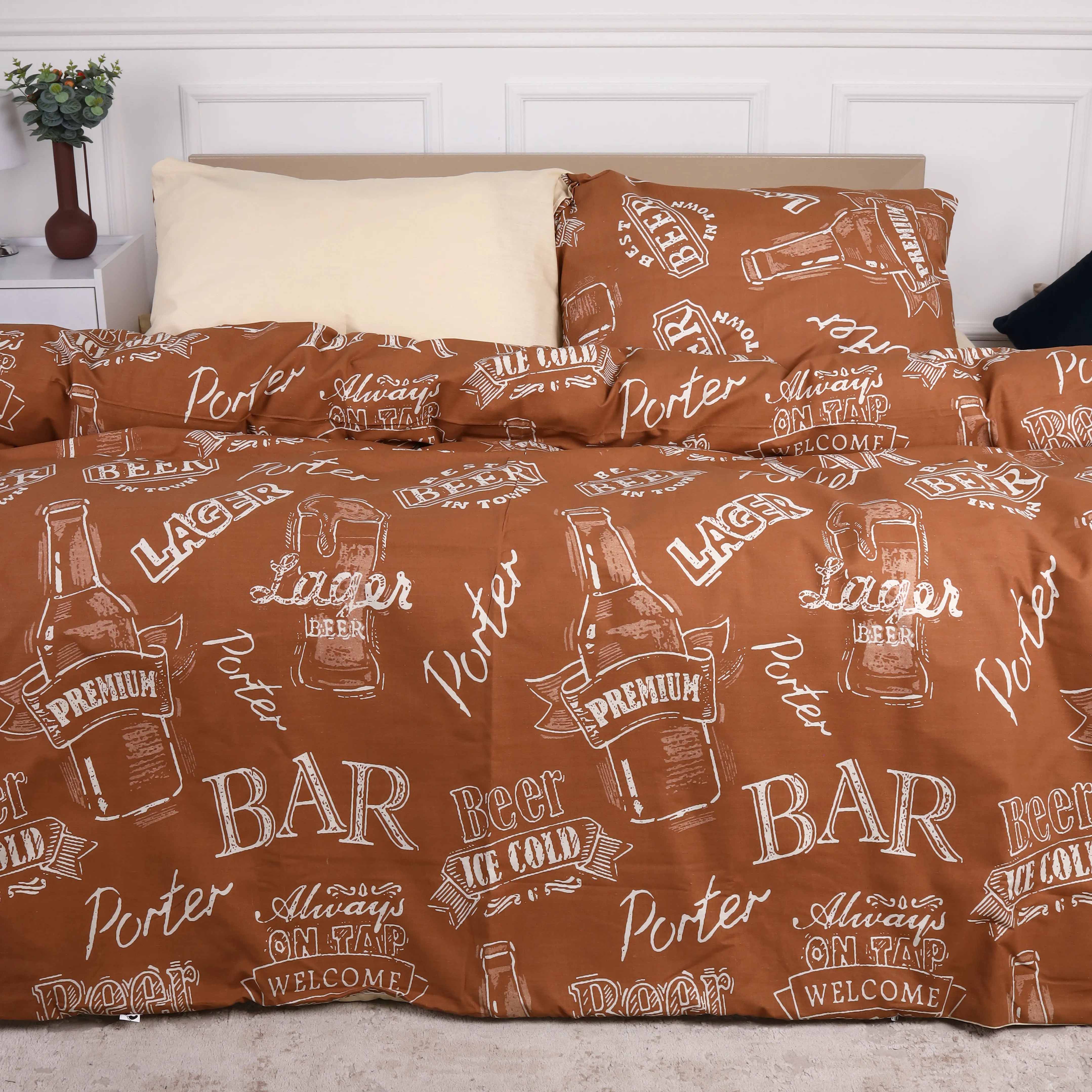 Комплект постільної білизни MirSon Бязь Ranforce Elite 17-0509 Beer Bar Porter (2200004665290)