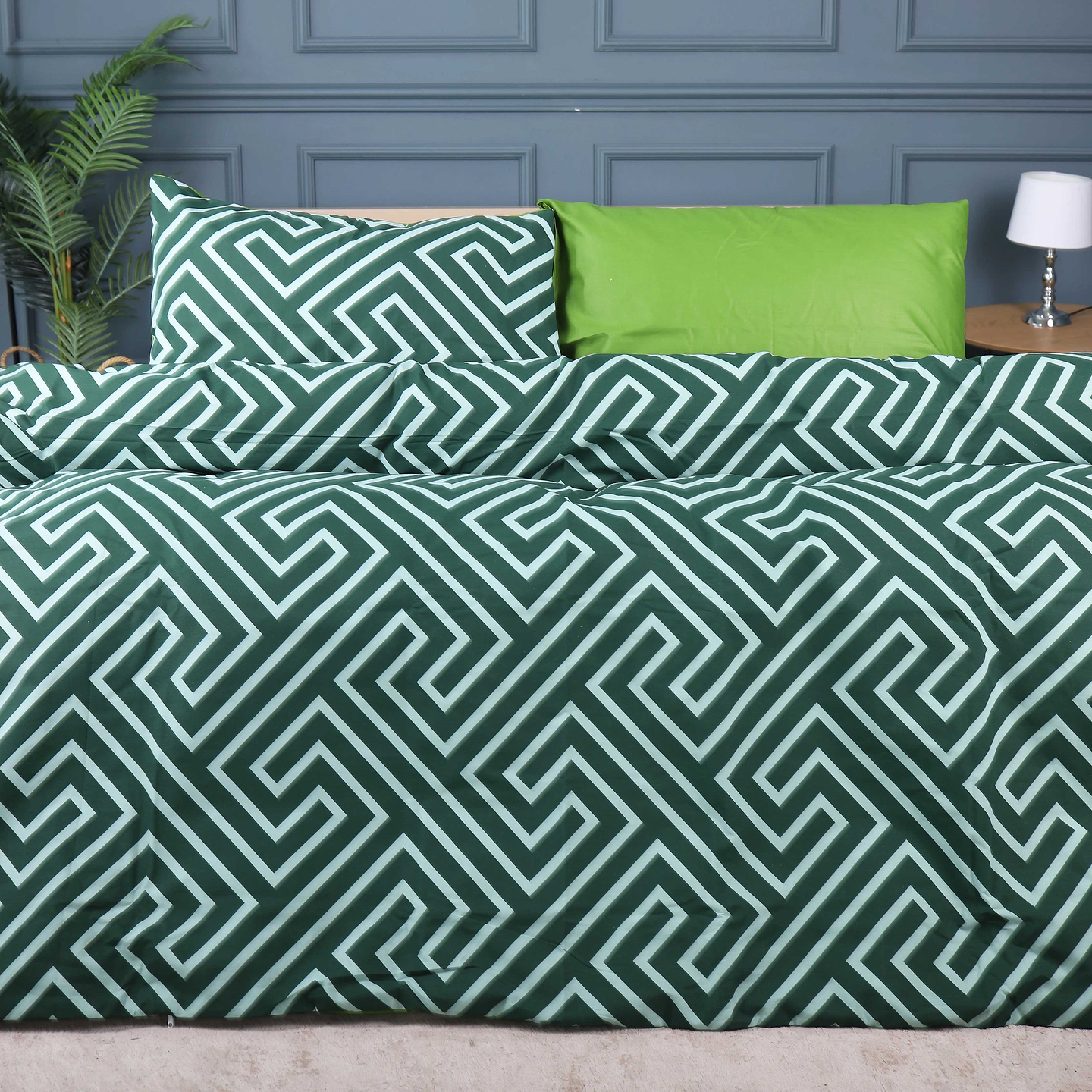 Комплект постільної білизни MirSon Ranforce Elite 17-0632 Diamond Emerald 2x143x210 см (2200008466312)
