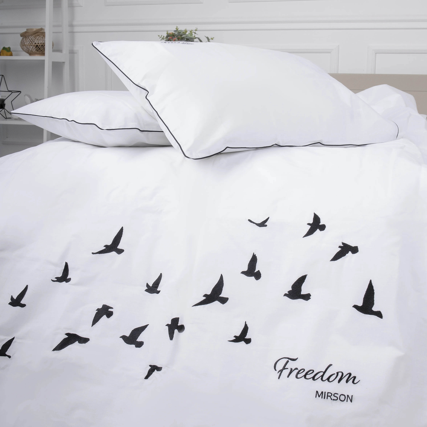 Комплект постільної білизни MirSon Ranforce Elite 11-2107 White Freedom 2x143x210 см (2200008700461)