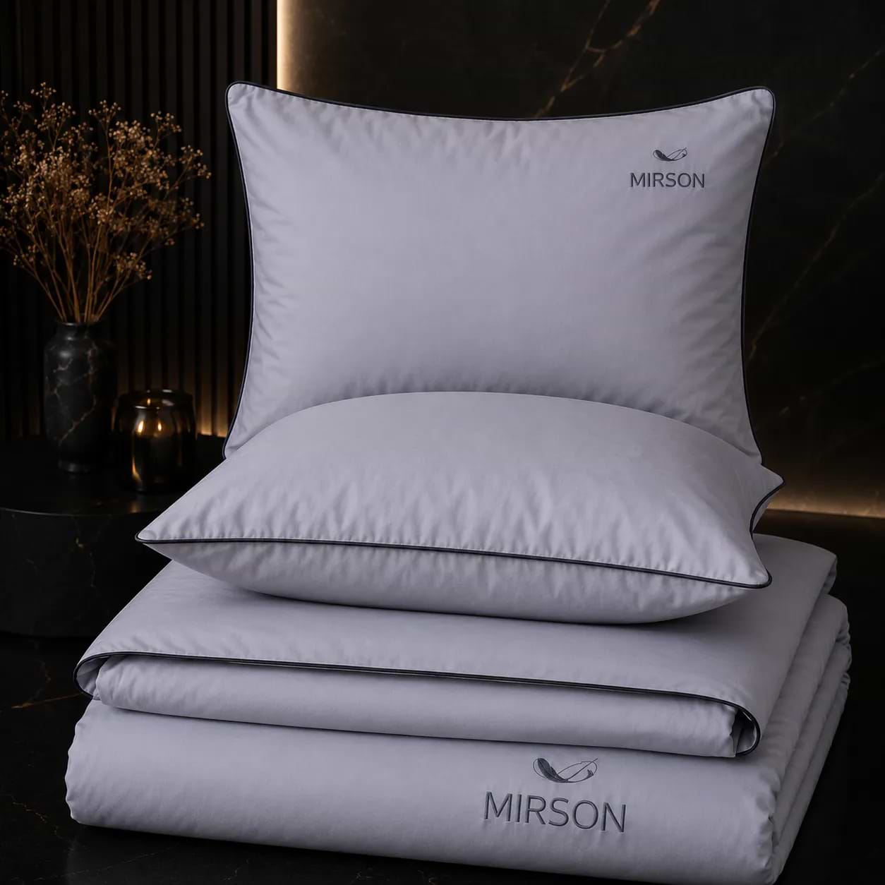 Комплект постельного белья MirSon Сатин 0251 Skyline Corner 2x143x210 см (2200008709914)