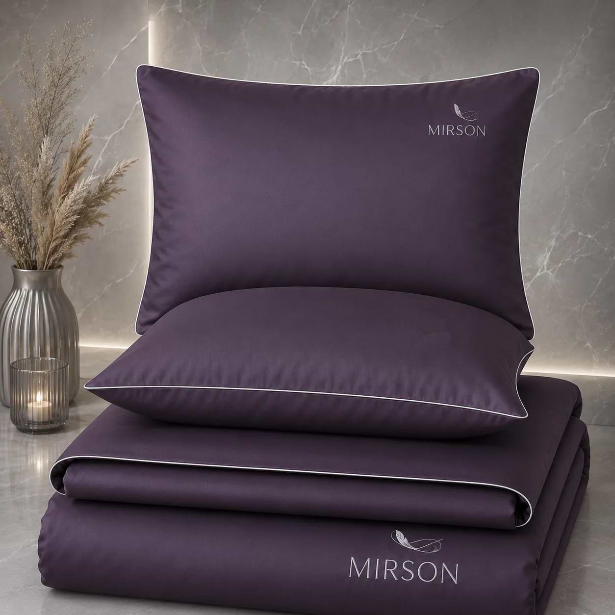 Комплект постельного белья MirSon Сатин 0231 Excalibur Corner 2x143x210 см (2200008710545)