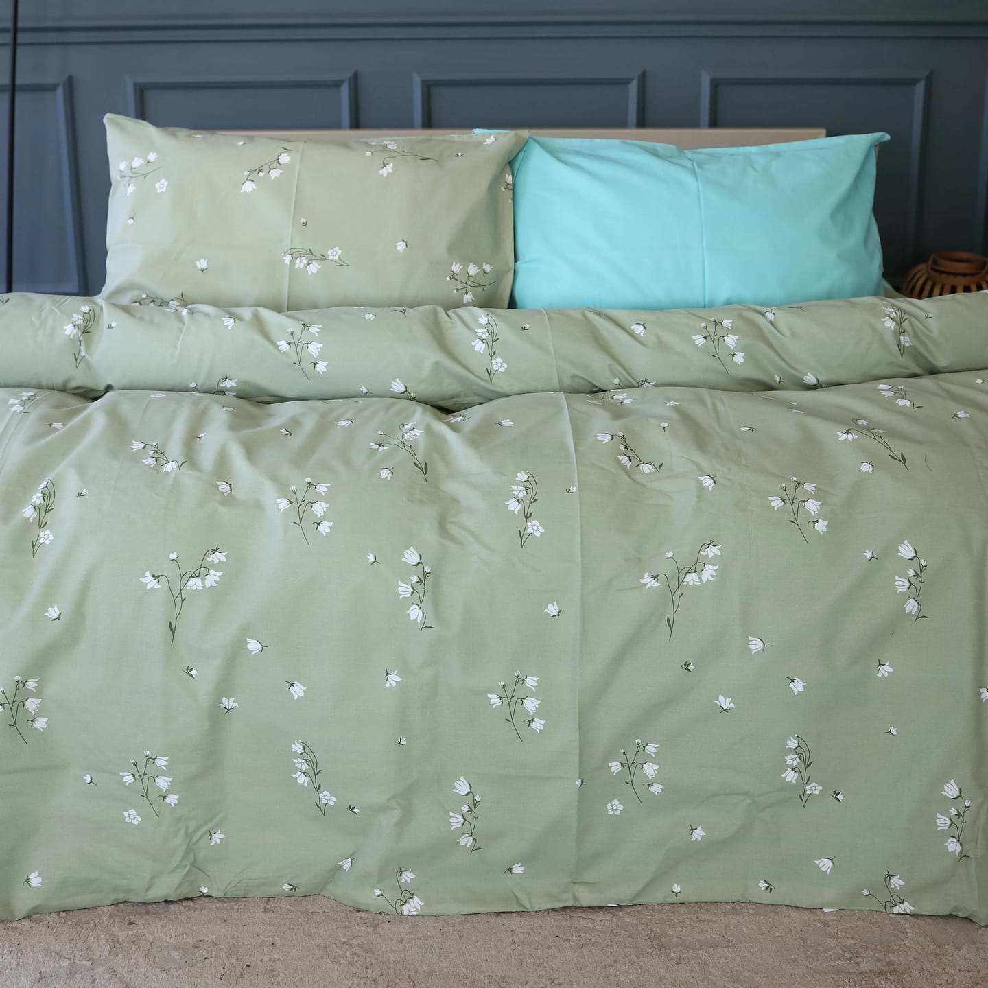 Комплект постельного белья MirSon Бязь 17-4736 Green leaves 2x143x210 см (2200008926199)