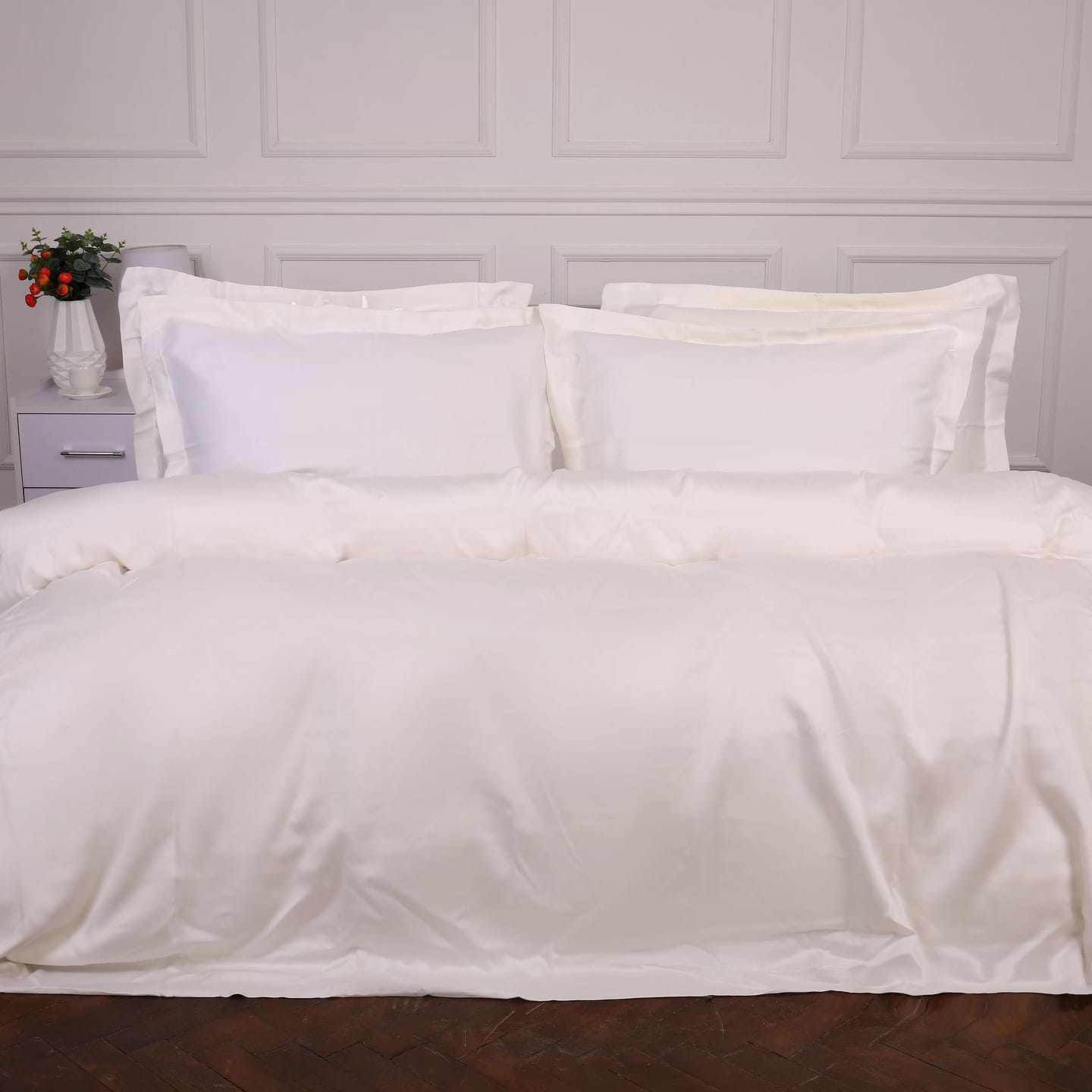 Комплект постельного белья детский MirSon Tencel №01 White 110х140 (2200009368493)