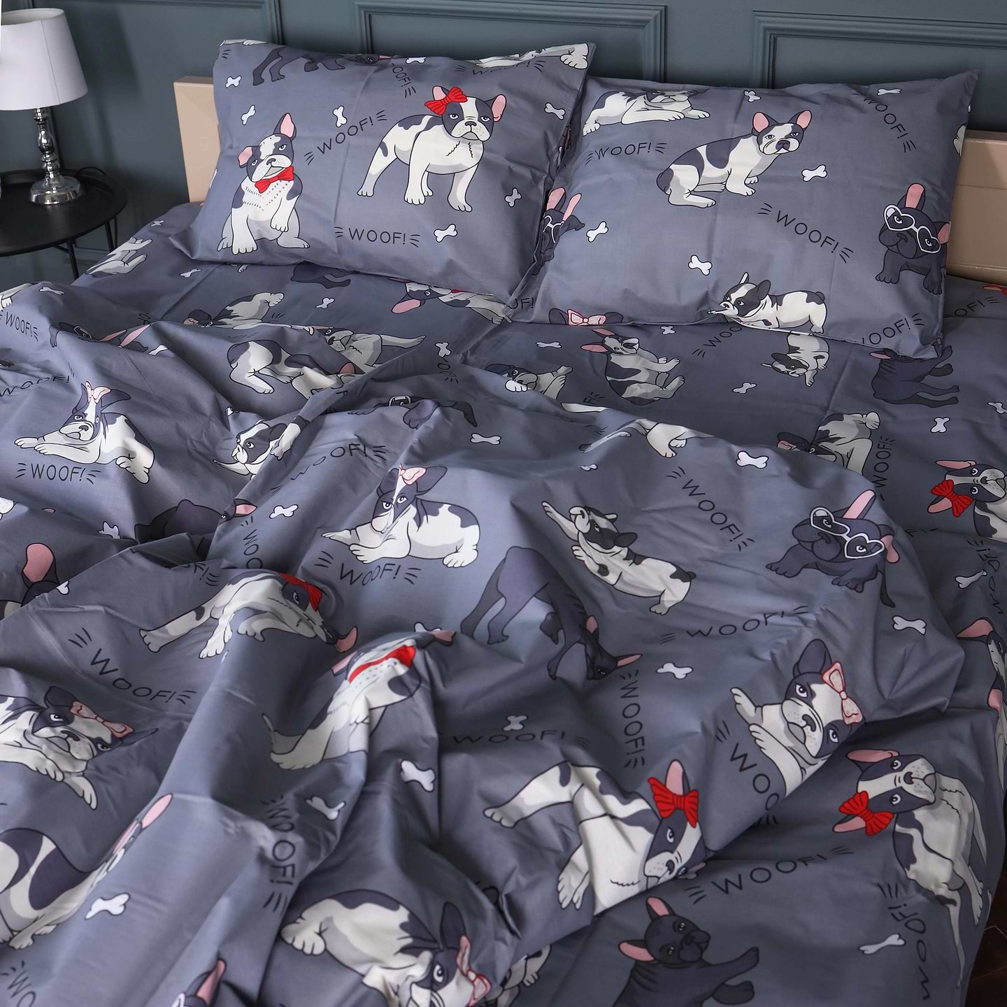 Комплект постільної білизни MirSon Бязь 17-0663 Cute Pug 160х220 (2200010011395)