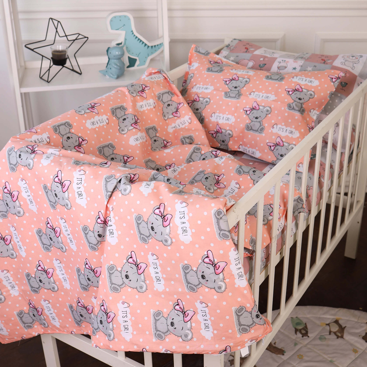 Простирадло полуторне MirSon Бязь 20-0028 Little girl Teddy 150х220 см (2200010283648)