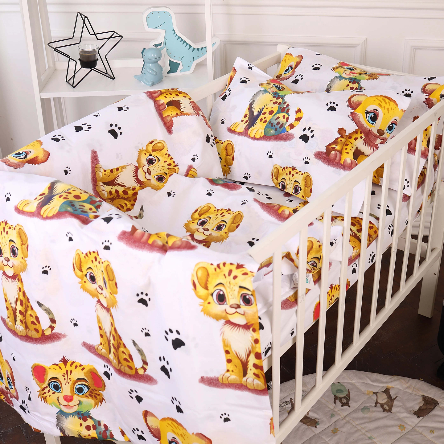Комплект постільної білизни MirSon Бязь Kids Time 20-0034 King Tiger 143x210 см (2200009639098)