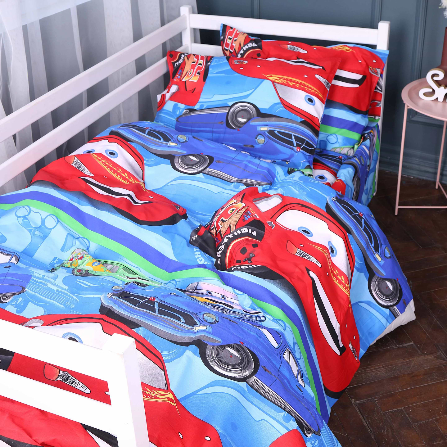 Комплект постільної білизни MirSon Ranforce Elite 17-0778 McQueen's Racing Dreams blue 160х220 (2200011257501)