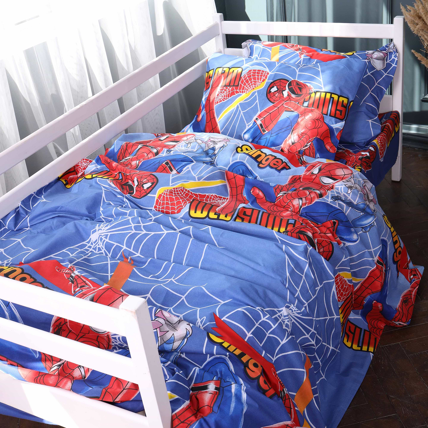 Комплект постільної білизни MirSon Бязь Kids Time 17-0799 Hero Spider-Man 160х220 (2200011443850)