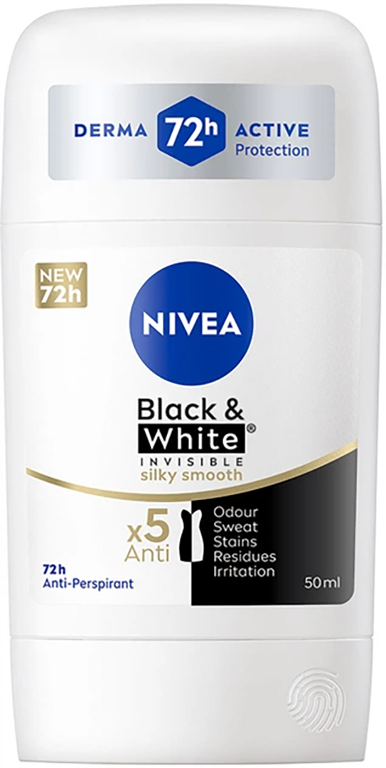 Дезодорант аэрозольный NIVEA deo черное и белое невидимый гл шелк 50 мл (4006000084640)