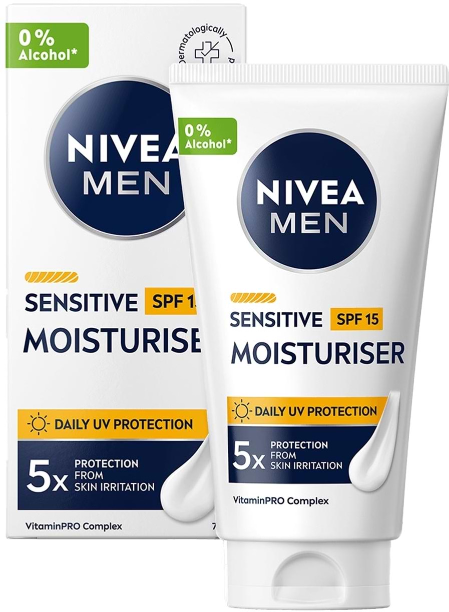 Крем для обличчя NIVEA for men д/чутл шк з SPF 15 захистом 75 мл (5900017099026)