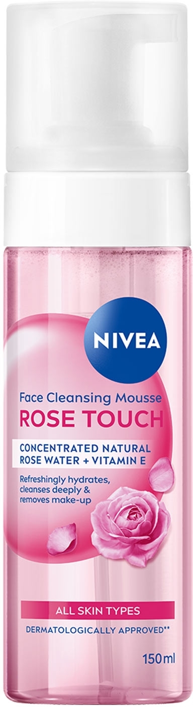 Пінка для вмивання NIVEA visage мус очищуючий Rose Touch 150 мл (5900017103815)