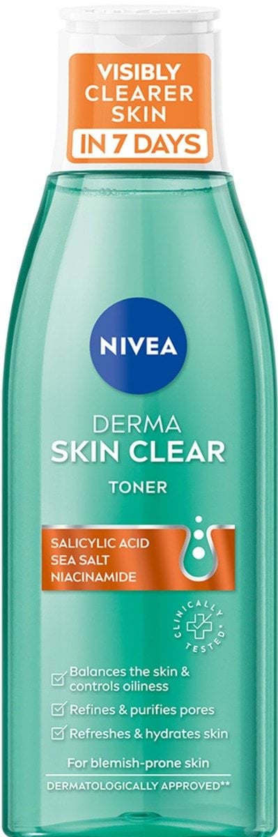 Тонік для обличчя NIVEA нормалізуючий derma skin clear 200 мл (9005800361536)