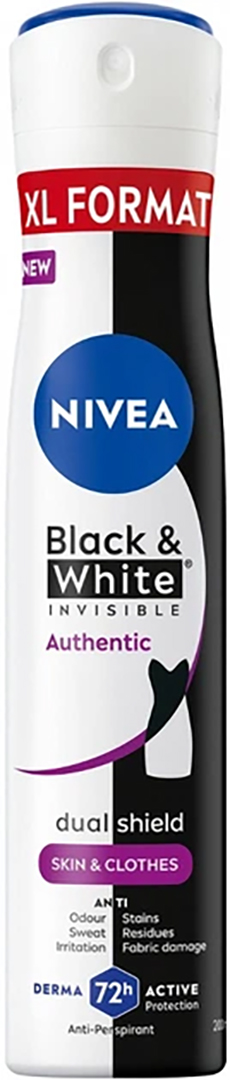 Дезодорант аерозольний NIVEA чорн та біл невид автент 200 мл (9005800400204)