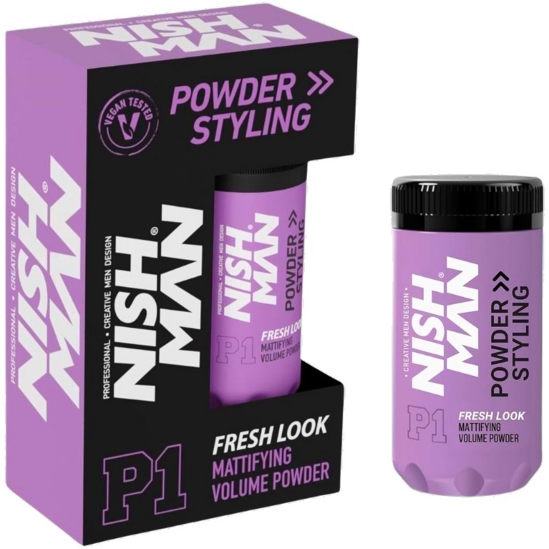 Пудра для укладки волосся Nishman Matte Finish Volume Powder P1 Fresh look 20g (8684736671028)