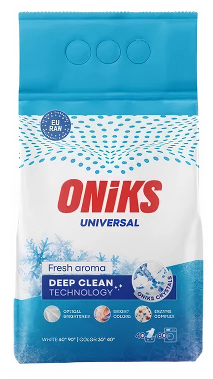 Пральний порошок ONIKS Universal Fresh Aroma безфосфатний, 4 кг