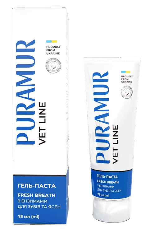 Паста для кошек и собак PURAMUR Fresh Breath для ухода за зубами и десной 75 мл (4823082437047)