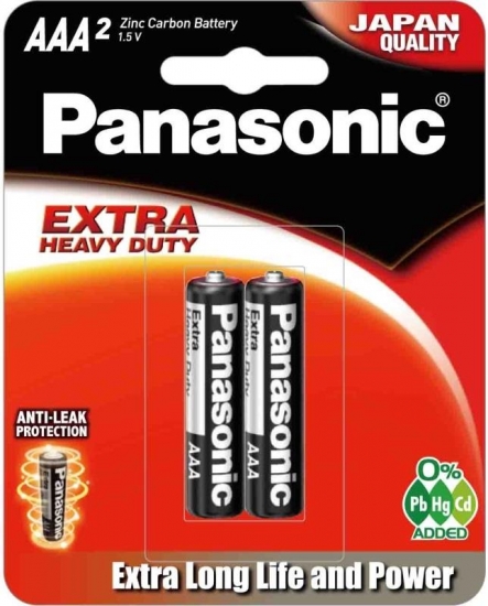 Батарейка тип AAA Panasonic Extra Heavy Duty AAA(R3) 2 шт. (R03PT/2B)