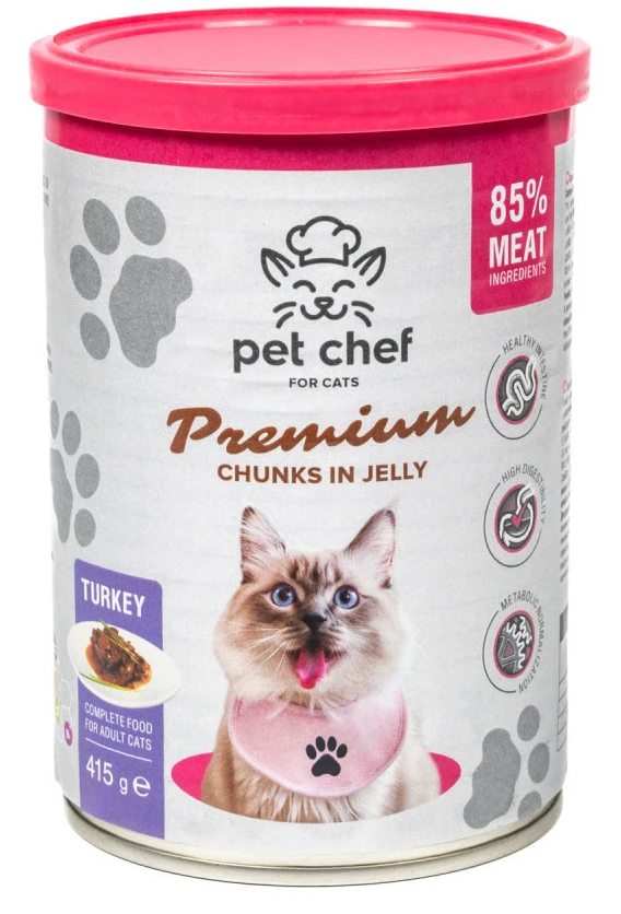 Вологий корм для котів Pet Chef з Індичкою 415 г (4820255193595)