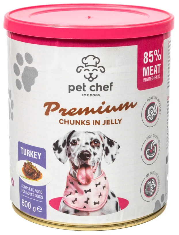 Вологий корм для собак Pet Chef з Індичкою 800 г (4820255193670)