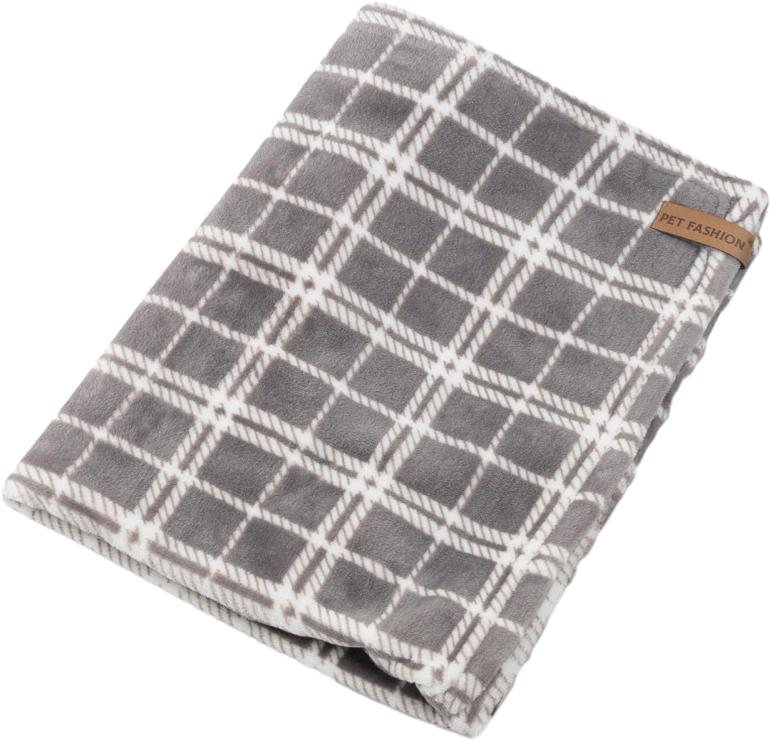 Леженка Pet Fashion Bliss 2 серый клетчатый 70.5х94 см (4823082441310)