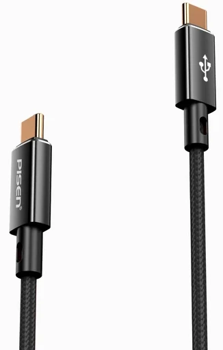 Кабель Pisen QUICK Platinum USB-C to USB-C Cable Magic black (CC-PD12-1000)