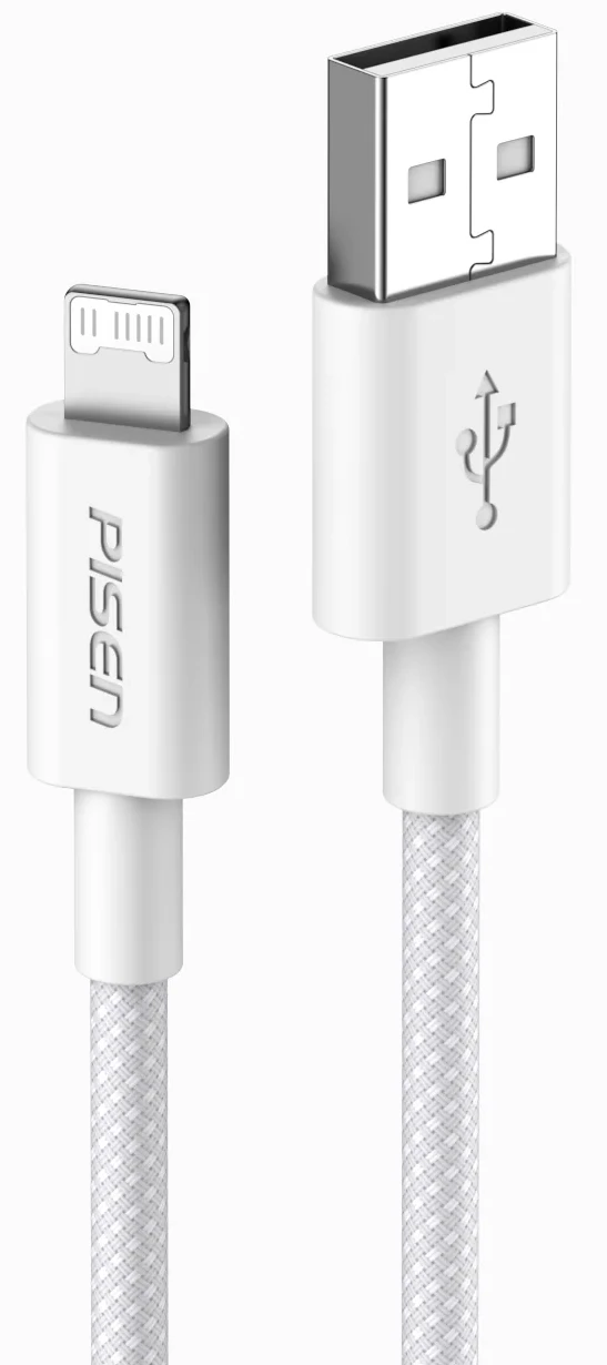 Кабель Pisen Vivid Series Lightning Braided Data Charging Cable 2M Grey (AL34-2000)