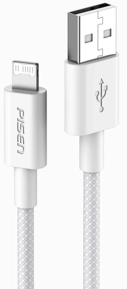 Кабель Pisen Vivid Series Lightning Braided Data Charging Cable 1M Grey (AL34-1000)