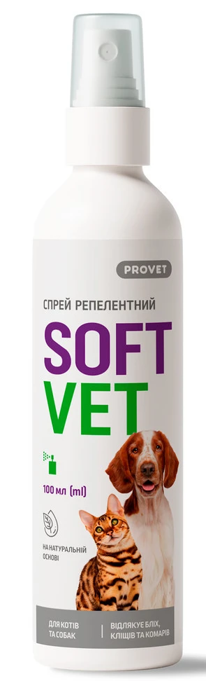 Спрей для собак ProVET SOFTVET репеллентный 100 мл (4823082441174)