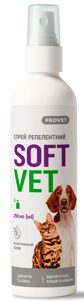Спрей для собак ProVET SOFTVET репеллентный 250 мл (4823082441532)