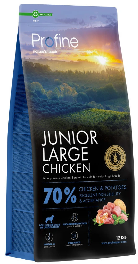 Сухой корм для собак Profine Junior Large Chicken and Potatoes д/щенка 12 кг (8595602569960)