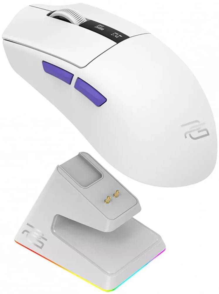 Миша бездротова ігрова Proove Gaming Jester 8K with Charging Dock white/purple (WMJSCD022017)