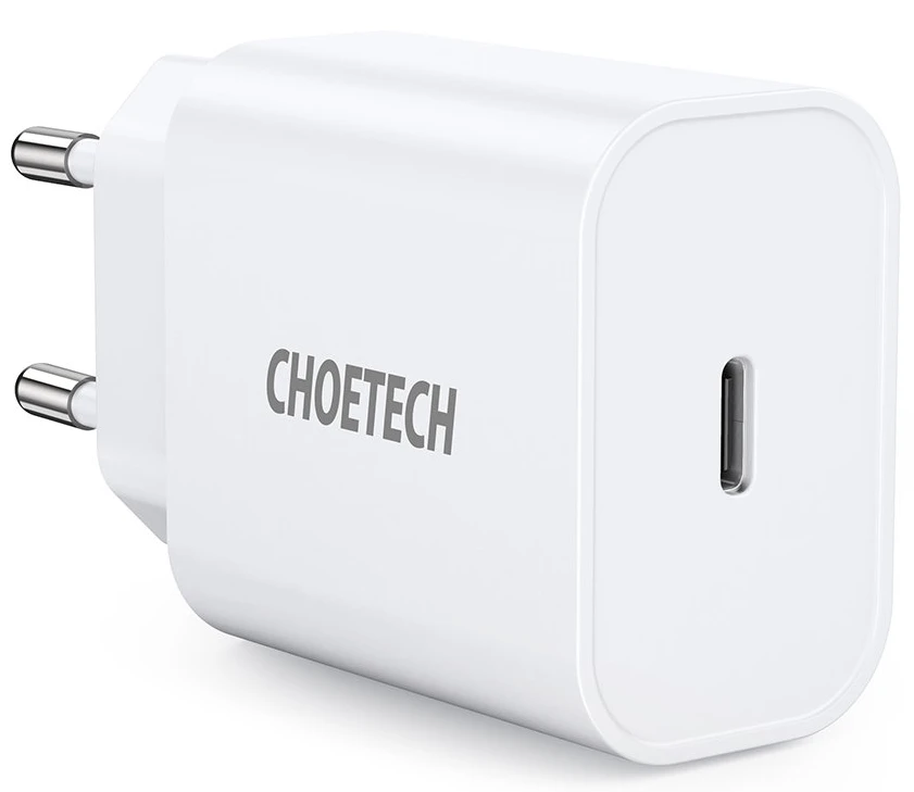 Сетевое зарядное устройство Choetech USB-С 20W PD/QC (Q5004-EU-WH)