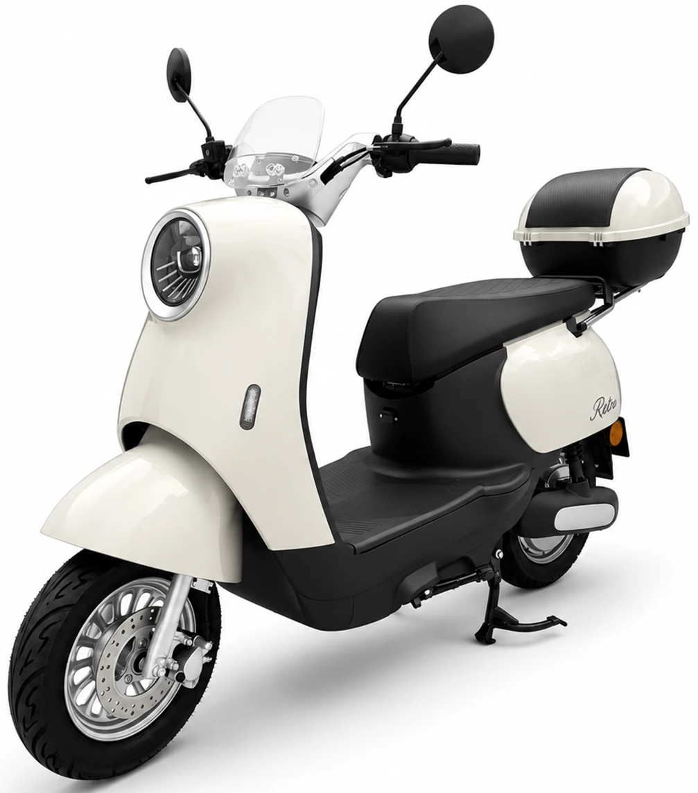 Електроскутер Techno 1500W 72V/20Ah RETRO Biege