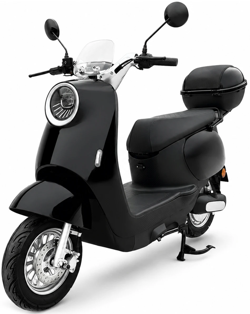 Електроскутер Techno 1500W 72V/20Ah RETRO Black