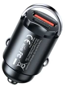 Автомобильное зарядное устройство Remax PD+QC 30W1A+1C RCC359 Black (6972174151601)