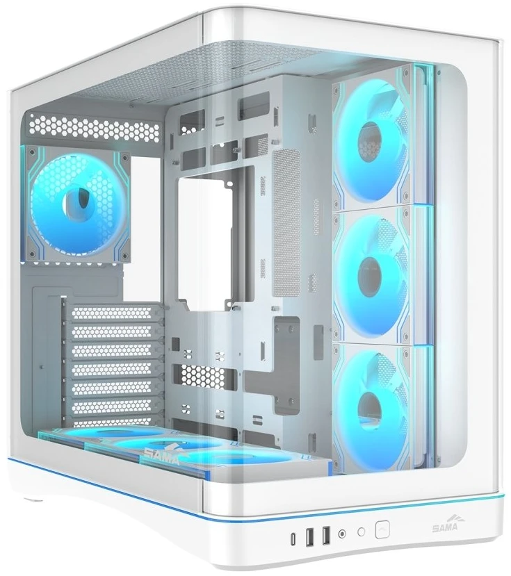 Корпус SAMA V62 без БП (V62-WHADA7X1-GL) White