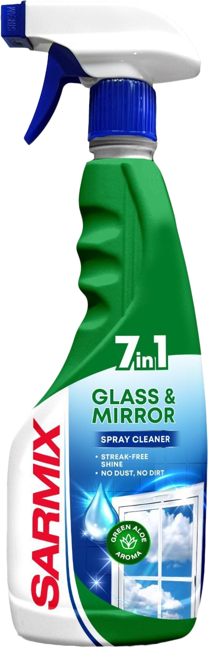 Чистящее средство для стекла SARMIX Green Aloe с триггером 500 мл (4820268105592)