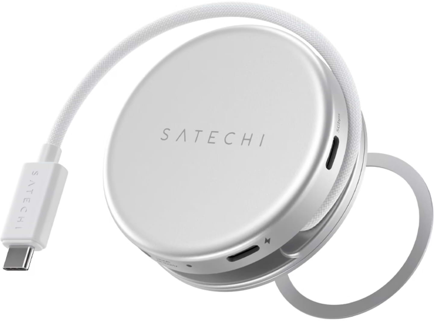 Хаб USB Satechi OntheGo 5-in-1 USB-C Multiport Adapter Silver (ST-POTG5S)