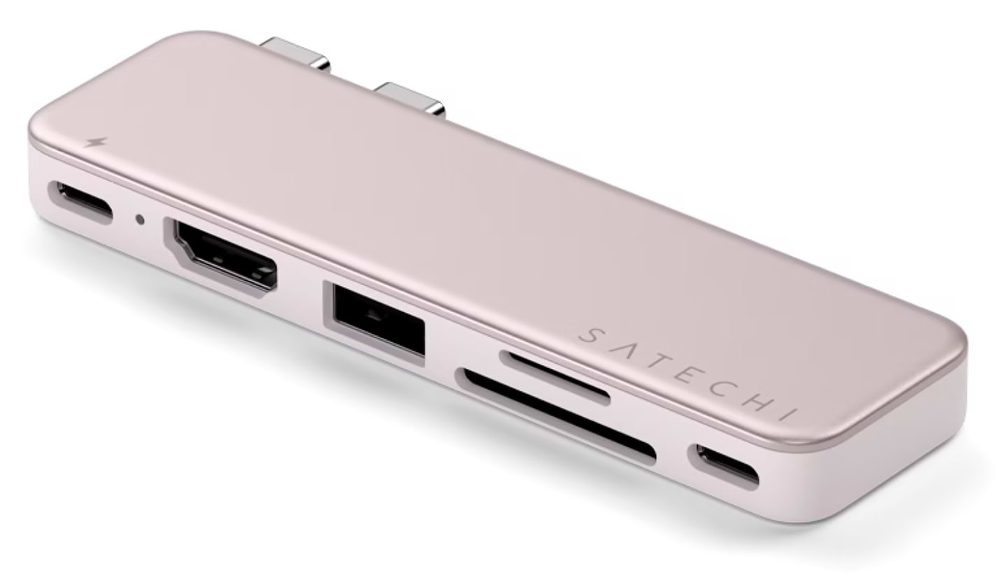 Хаб USB Satechi USB-C Snap Hub Multiport Adapter Blush (ST-HUSNP)