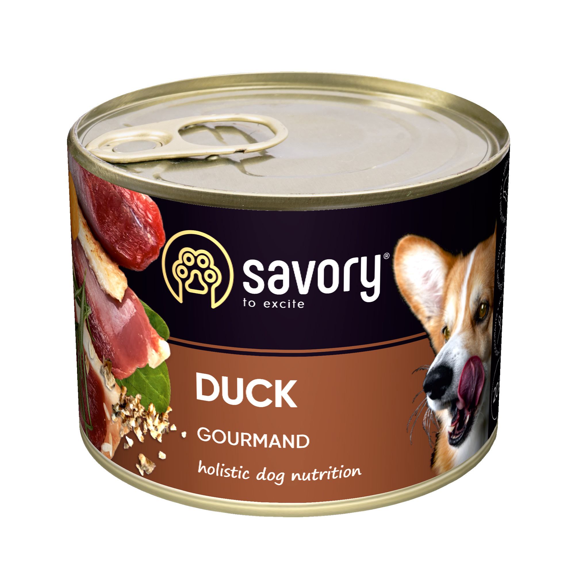 Паштет для собак Savory Dog Gourmand Duck для дорослих з качкою 200 г (4820232630464)