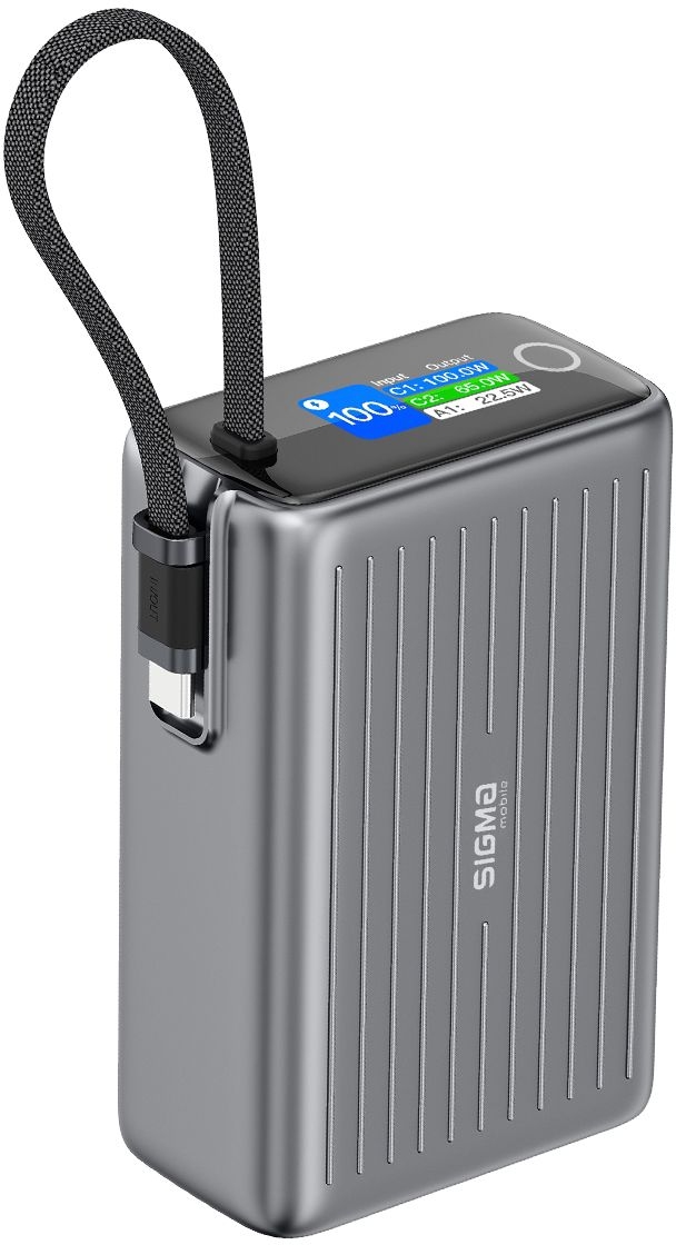 Батарея мобільна Sigma mobile X-power 25000mAh 100W grey (SI25A5QLX)