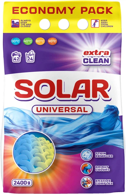 Пральний порошок Solar безфосфатний Universal 2400 г (4820269930308)