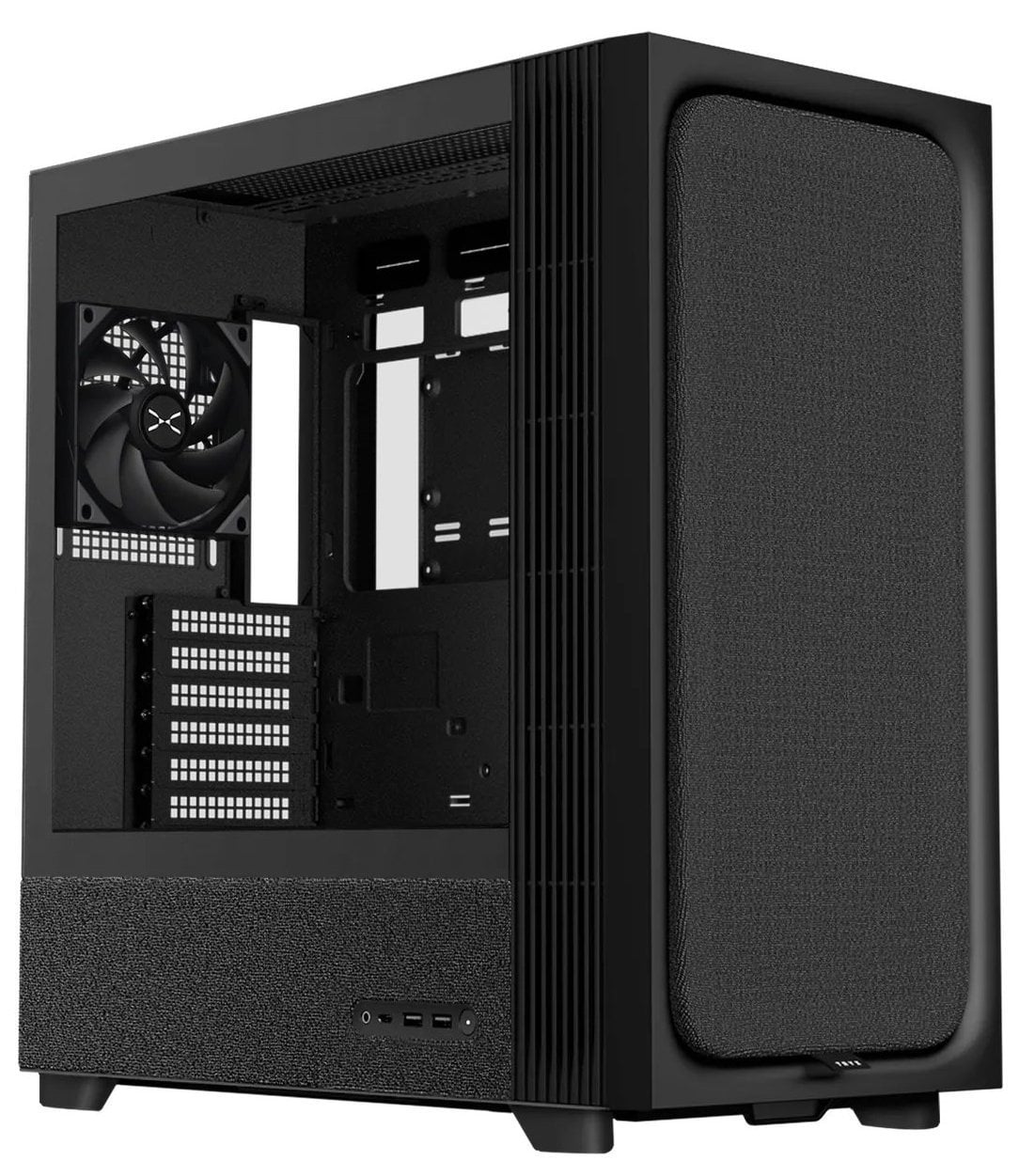 Корпус TRYX Flova F50 Tempered Glass без БЖ (C-F500F-FM1E-G0K) Black